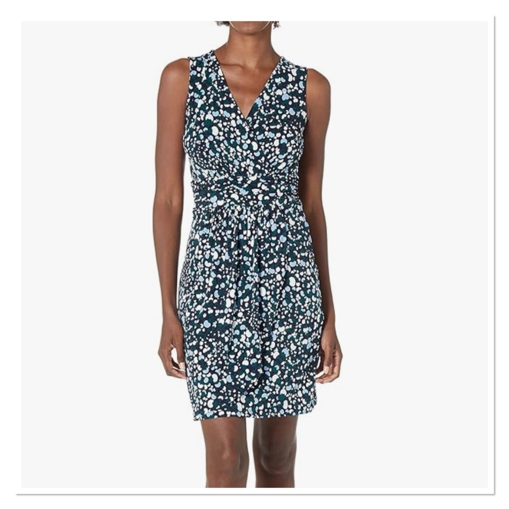 LARK & RO Sleeveless Faux Wrap Dress NWT